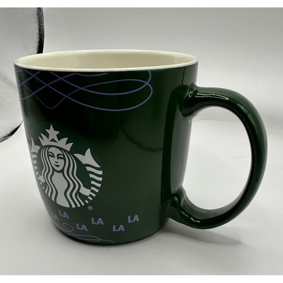 Starbucks Christmas Coffee Cup Mug 2020 Holiday Green Fa La La La 18 oz - Picture 4 of 9